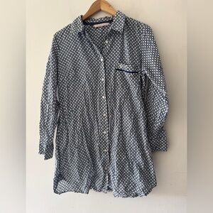 Victorias Secret The Mayfair Cotton Button Sleep Shirt Night Gown Pajamas